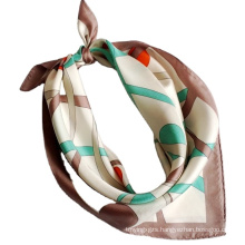 New style customizable printed pattern ladies silk scarf